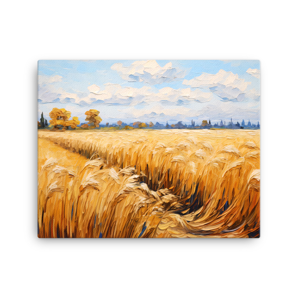 Leinwand "Impasto-Druck Kornfeld Toskana"