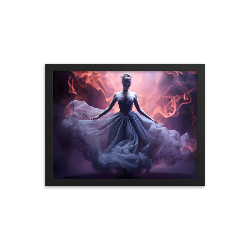 Gerahmtes Poster "Flammen Tanz"