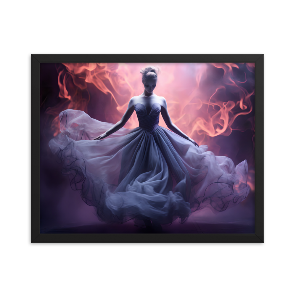 Gerahmtes Poster "Flammen Tanz"