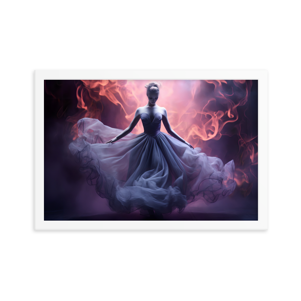 Gerahmtes Poster "Flammen Tanz"