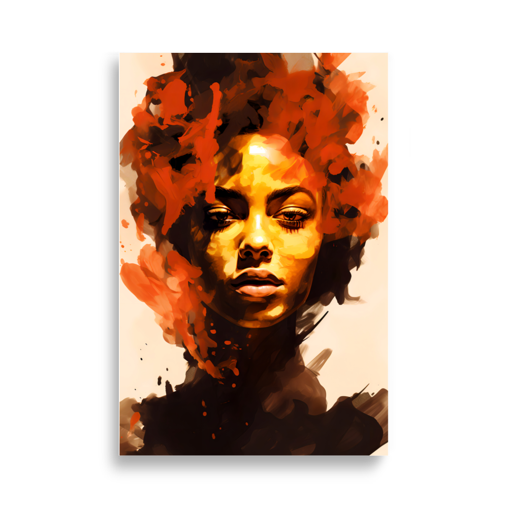 Poster " Orange Frau"