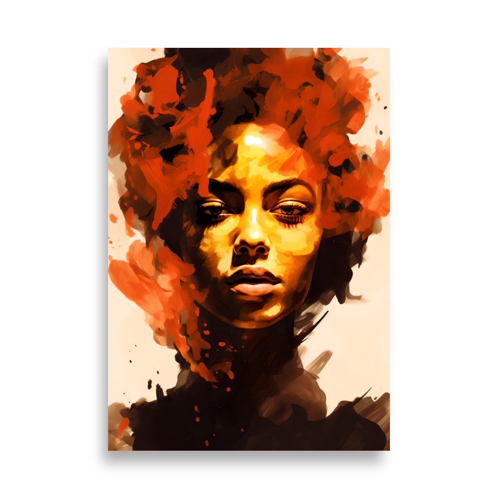 Poster " Orange Frau"