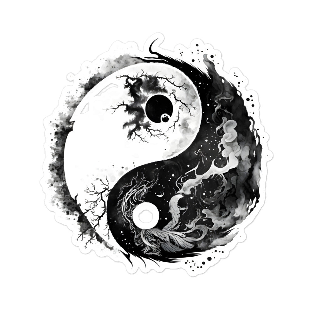 Blasenfreier Sticker "Ink Ying Yang" Variante 1