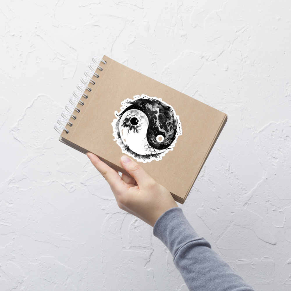 Blasenfreier Sticker "Ink Ying Yang" Variante 1