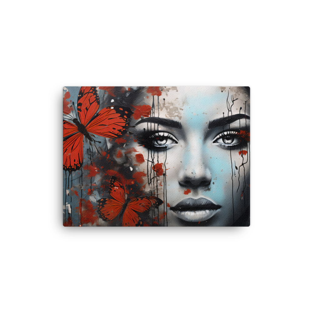 Dünne Leinwand Schablonenwelt "Schmetterling"