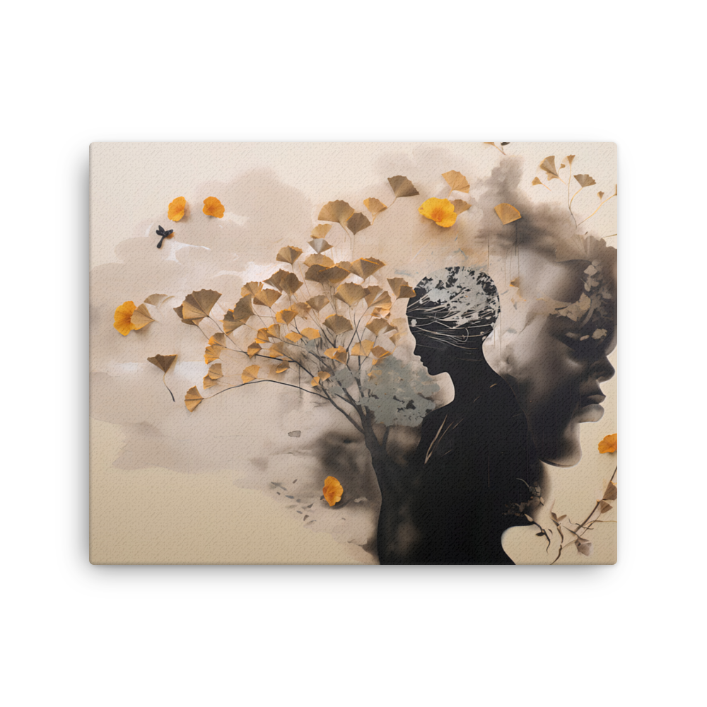 Dünne Leinwand "Schablonenwelten Silhouette"